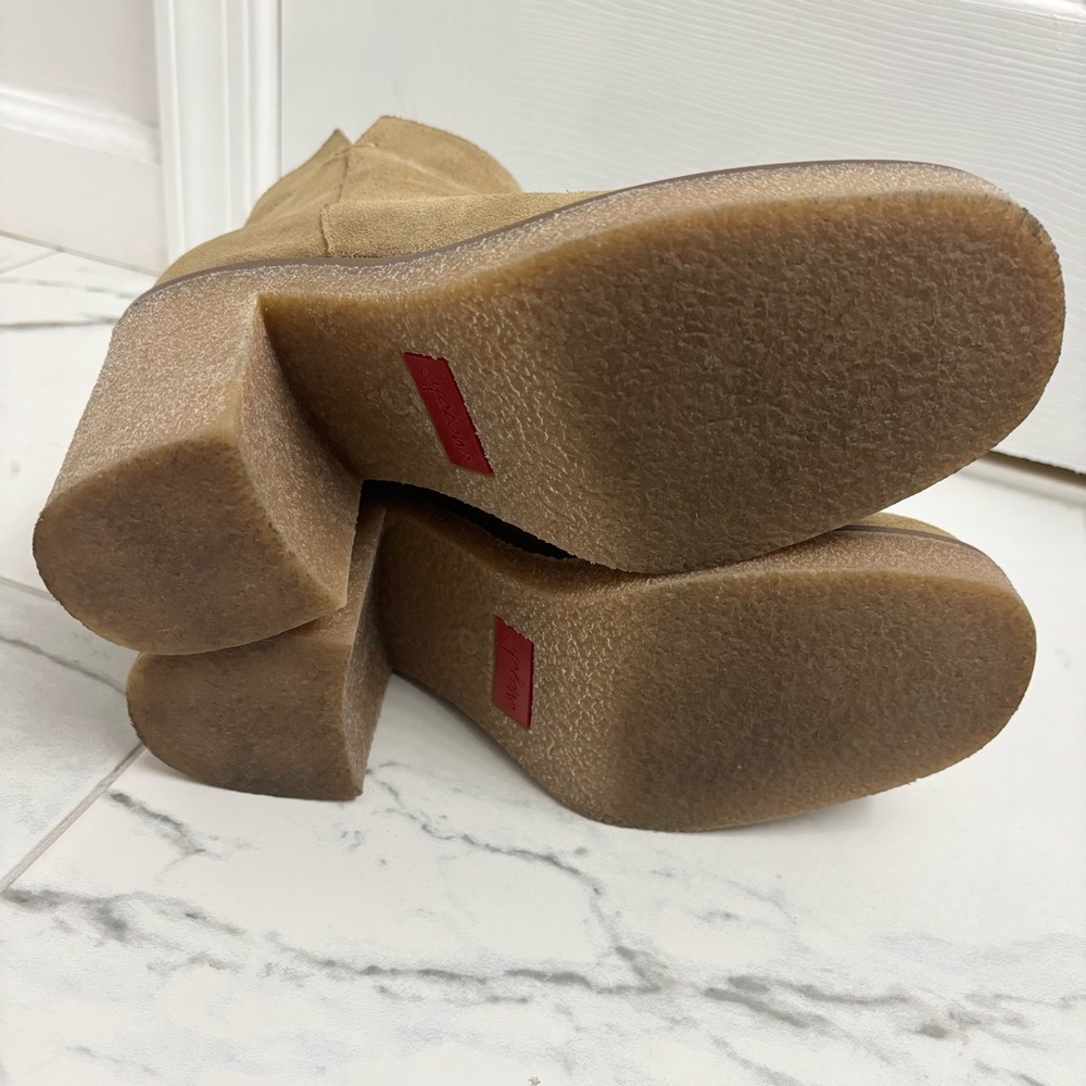 Yokono Suede Chunky Boots Y2K Womens 9 EUR 40 Zip Ankle Platform - Picture 6 of 7